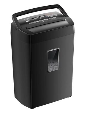 Black Paper Shredder with Waste Window - Home Office